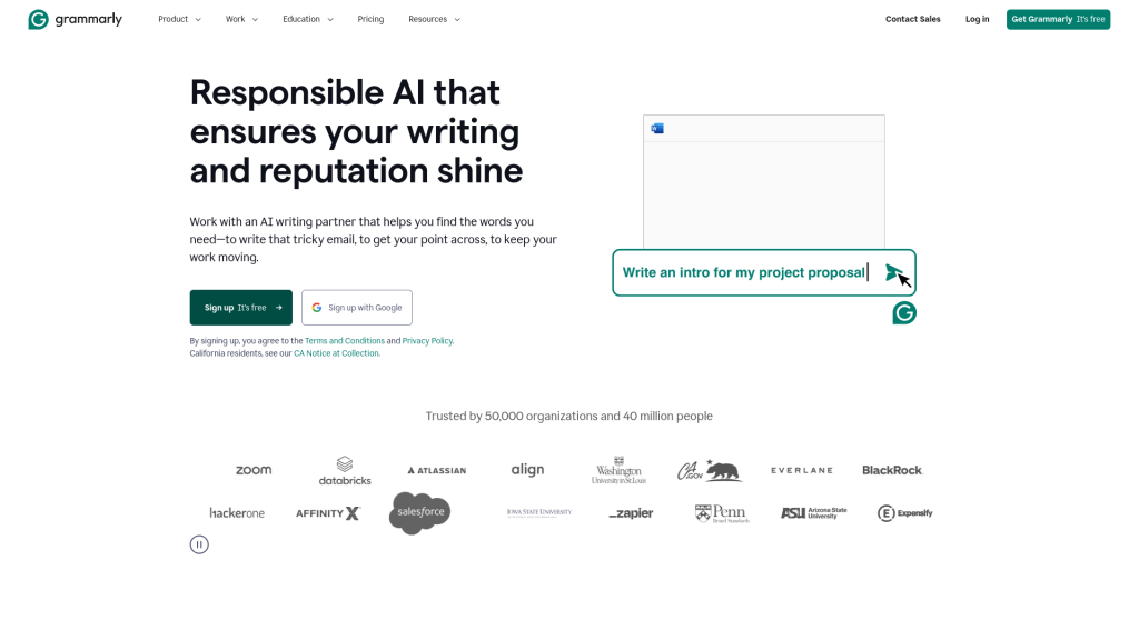 Grammarly dashboard with writing suggestions for users @cybermentor33